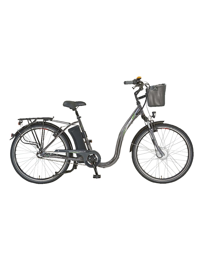 Image of Didi Thurau Edition 26Zoll E-Bike "Alu City Comfort Tiefeinsteiger" 70km Reichweite Didi Thurau Edition Grau