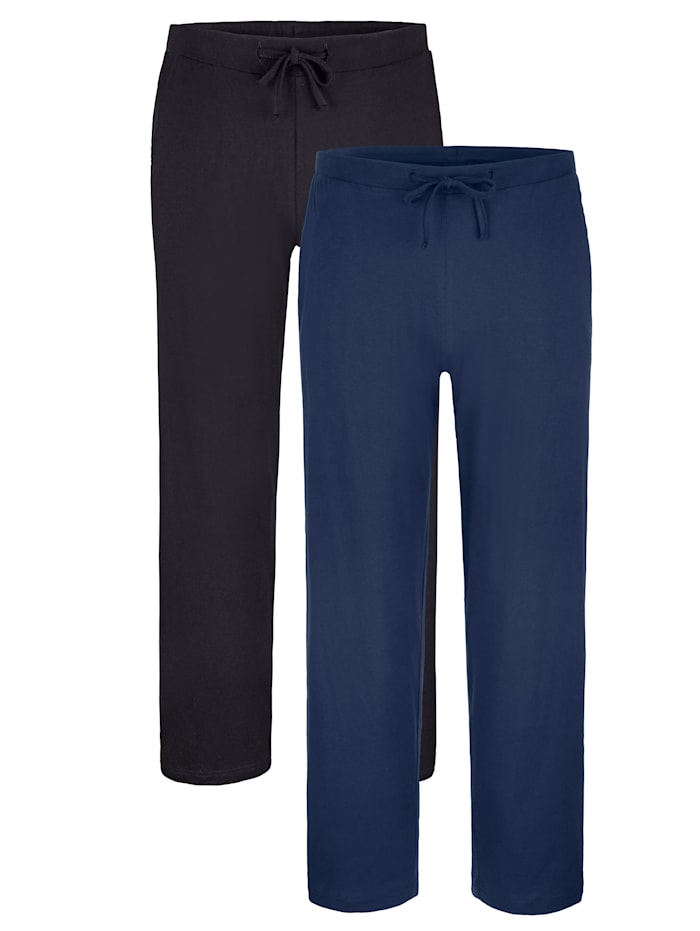 Pantalons de pyjama G Gregory 1 x noir/1 x marine