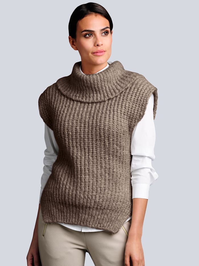 Pull-over sans manches Alba Moda Taupe