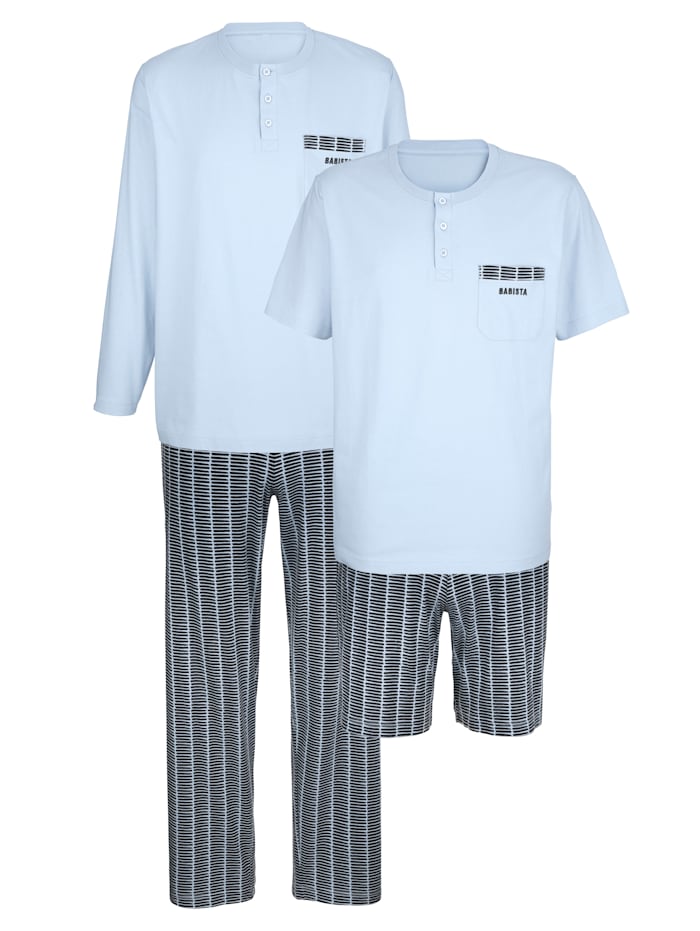 Pyjamas BABISTA 2x bleu clair/gris