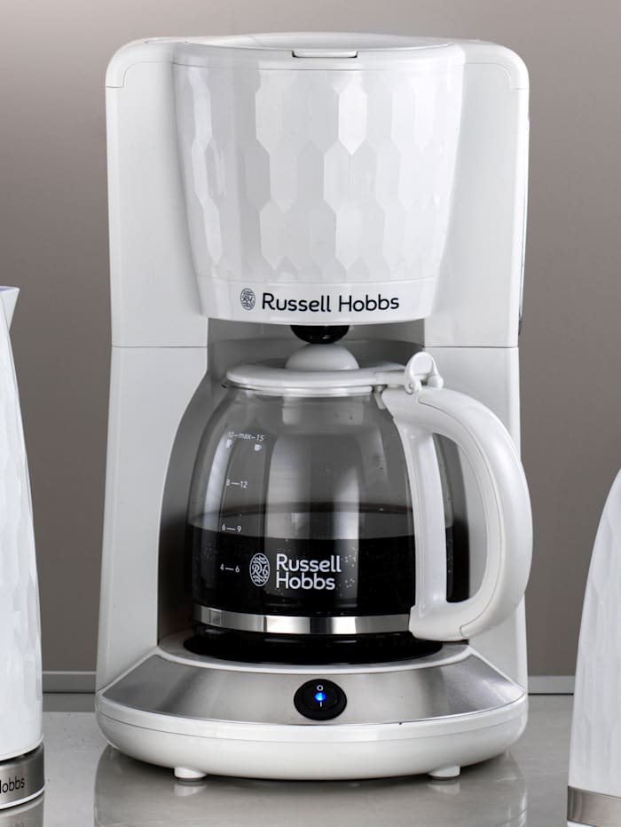 Image of Glas-Kaffeemaschine 'Honeycomb' Russell Hobbs Weiß