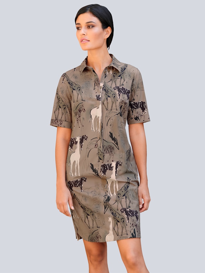 Alba moda Jurk met safariprint Beige/Zwart online kopen