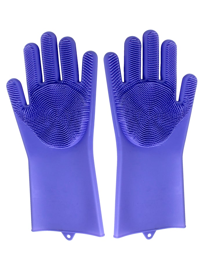 Gants de nettoyage en silicone, 1 paire GD Import Bleu