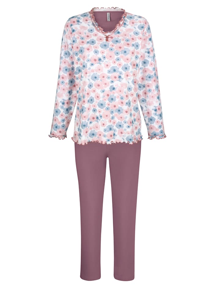 Pyjama Comtessa Bois de rose/blanc/bleu jean