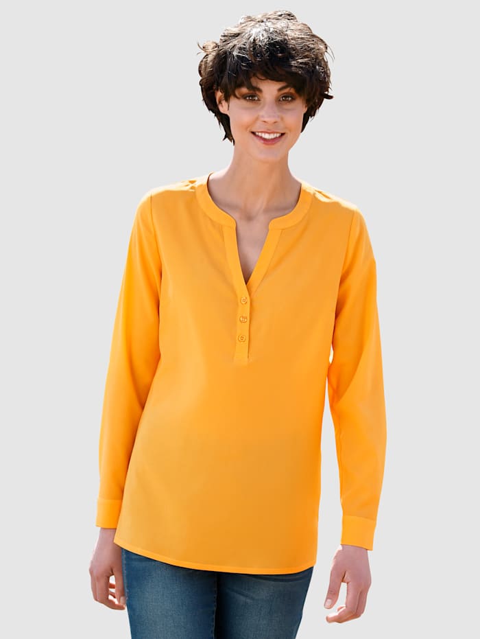 Image of Bluse Dress In Gelb