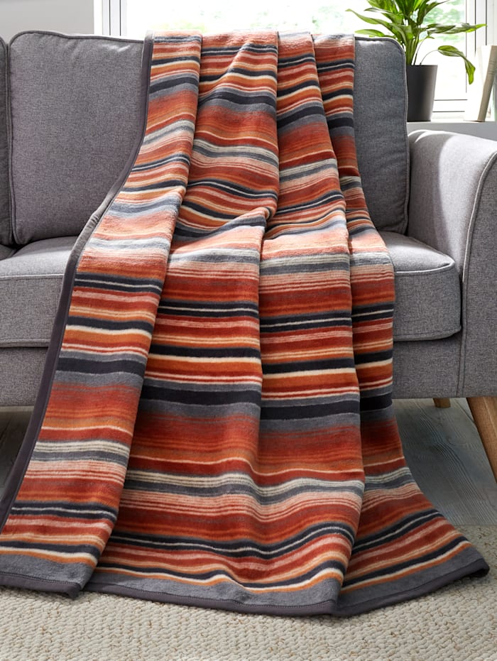 Image of Jacquard Decke 'Tijuana' Ibena Multicolor
