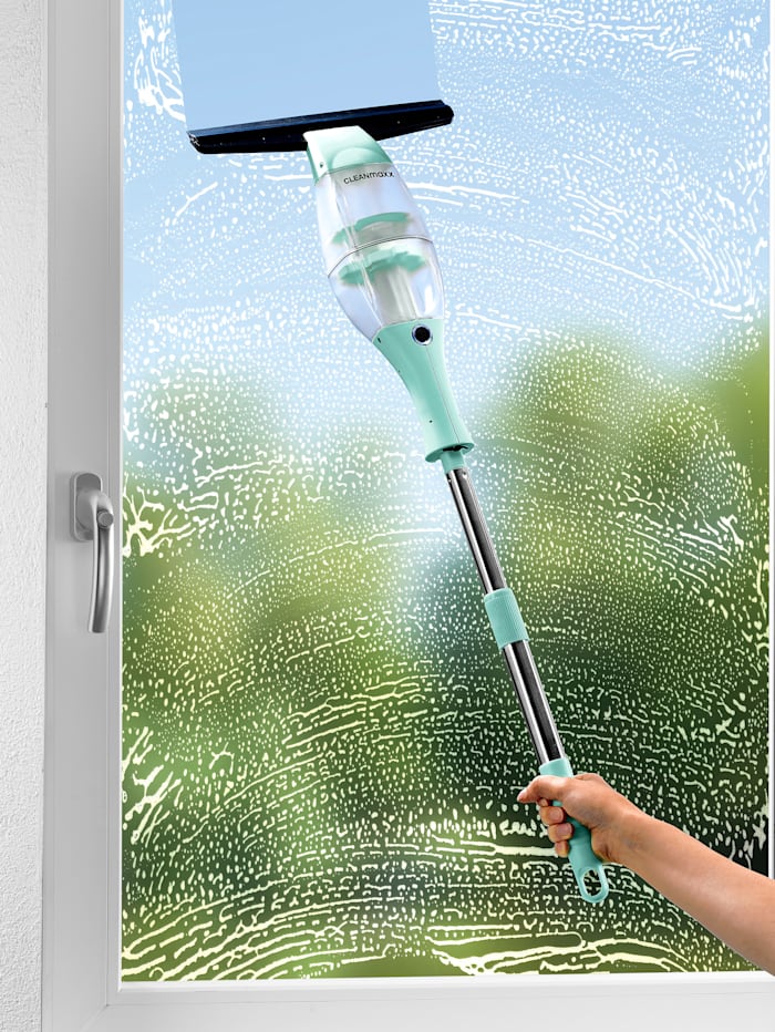 Nettoyeur pour vitres à batterie CLEANmaxx, avec manche télescopique pratique Cleanmaxx Menthe/noir