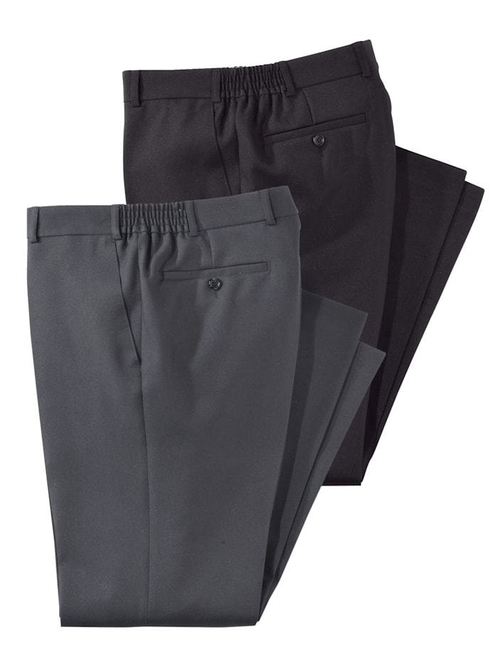 Pantalons par lot de 2 Men Plus Noir::Gris