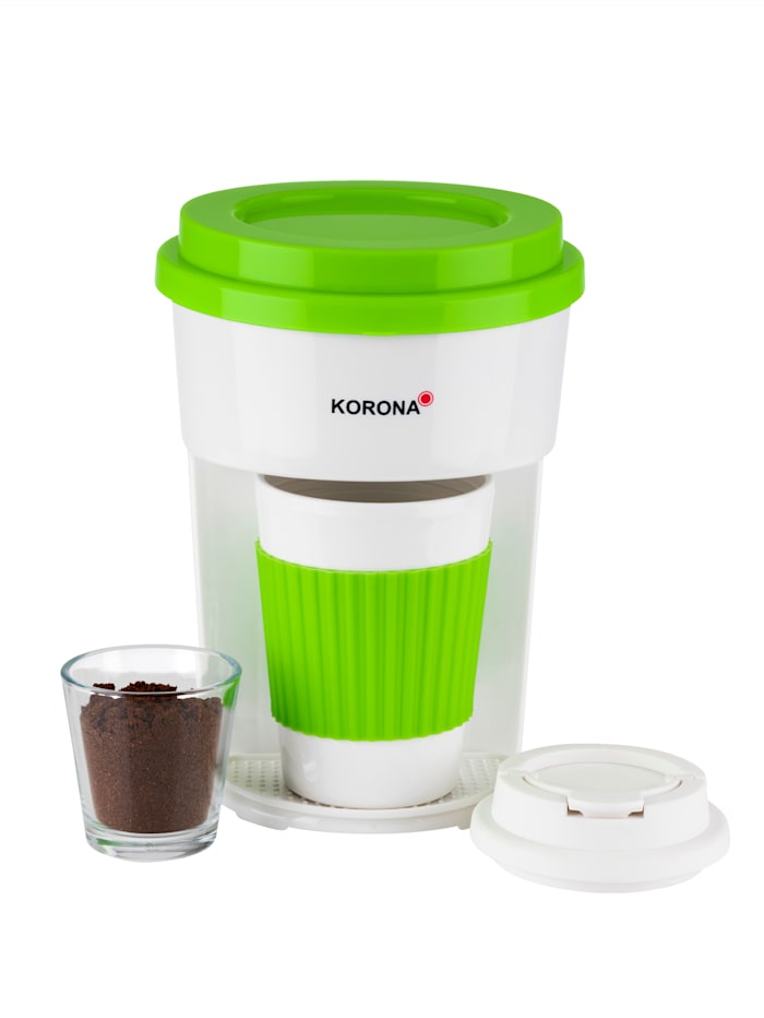 Machine à café Korona avec tasse à emporter Korona Vert/blanc