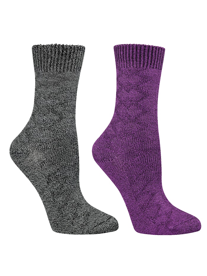Chaussettes femme RS Harmony Anthracite & lilas