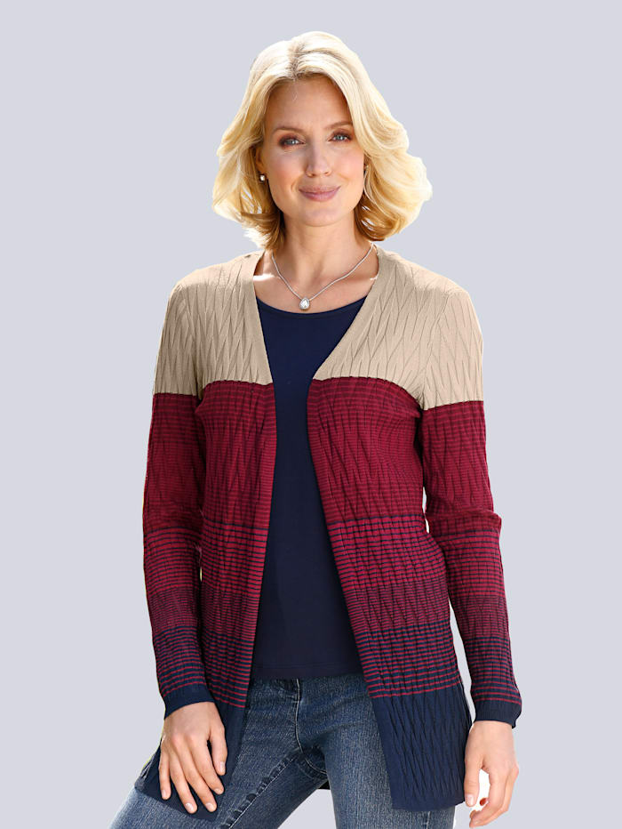Gilet maille Paola Rouge::Beige::Marine