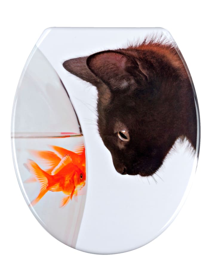 Image of WC-Sitz 'Fish and Cat' Wenko Multicolor