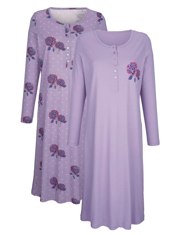 Chemises de nuit Harmony Parme/lilas/écru
