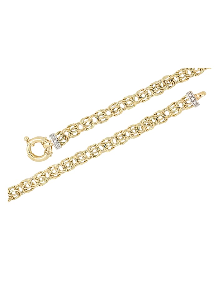 Image of Königskettenarmband mit Diamanten Amara Gold Gelbgoldfarben