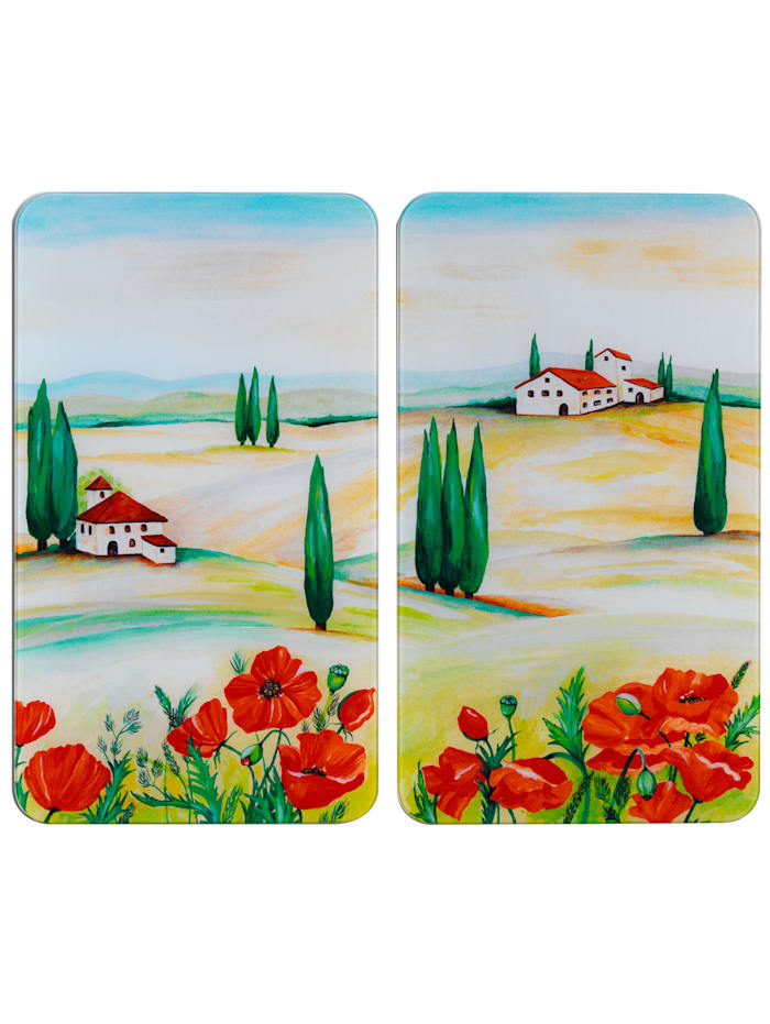 Image of 2er-Set Herdabdeckplatten 'Toscana' Wenko Multicolor