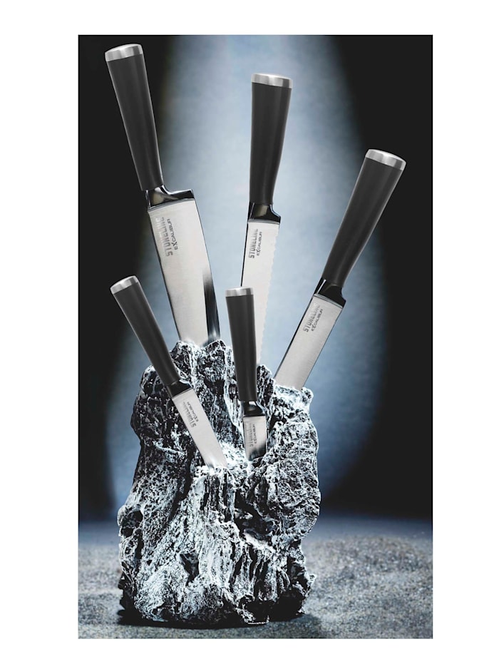 Lot de couteaux avec bloc 7 pcs STONELINE Excalibur Stoneline Noir