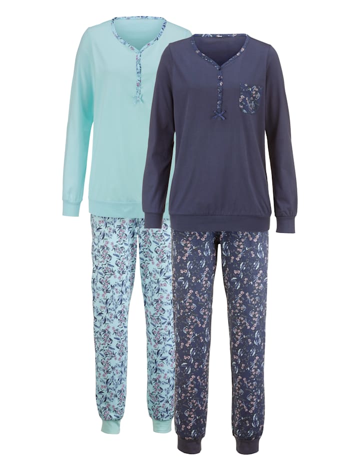 Pyjama Harmony Bleu jean/aqua