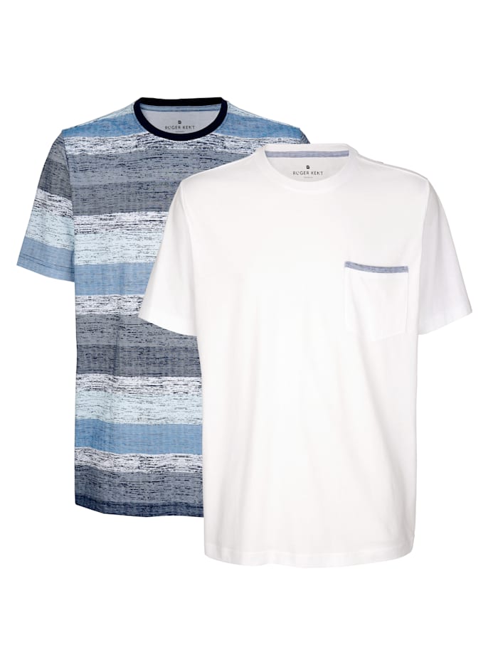 Roger Kent T shirts per 2 Wit Mint Blauw online kopen