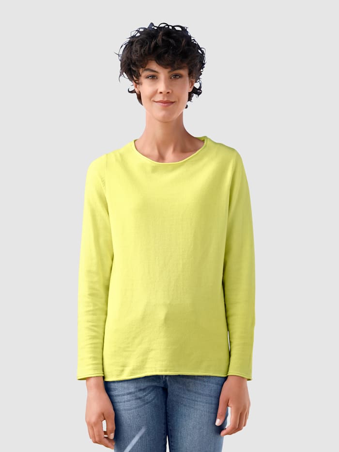 Pull-over Dress In Jaune fluo