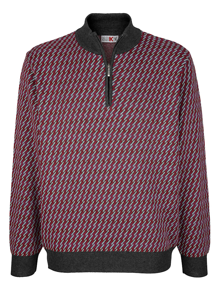 Pull-over Roger Kent Anthracite::Bordeaux
