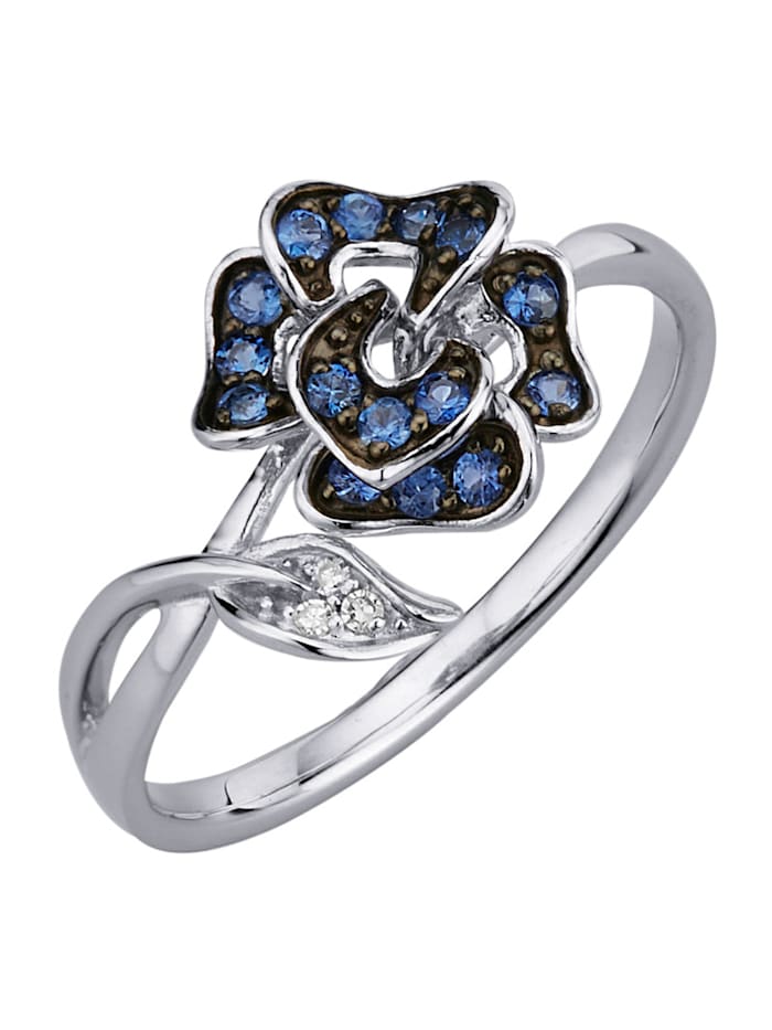 Image of Blumen-Ring Amara Farbstein Blau