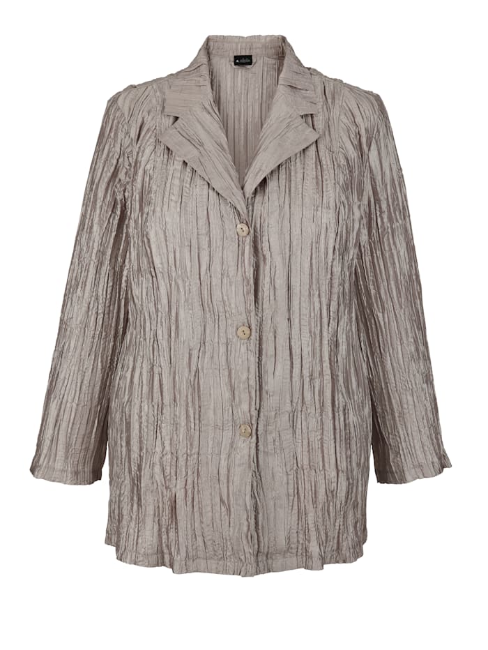 Image of Blusenjacke m. collection Taupe