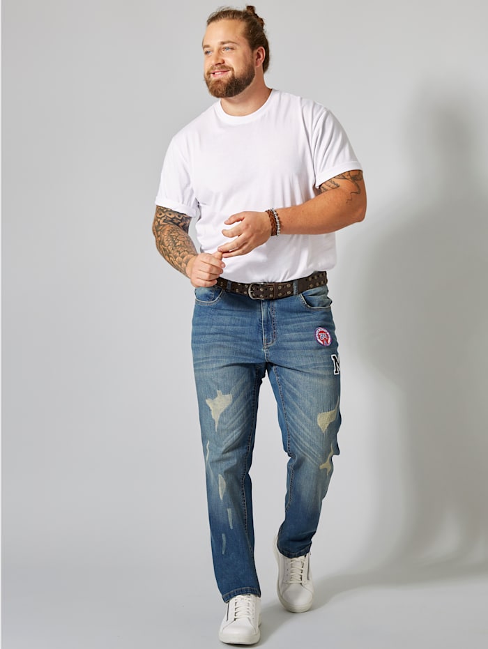 Image of Tapered-Jeans John F. Gee Blue stone