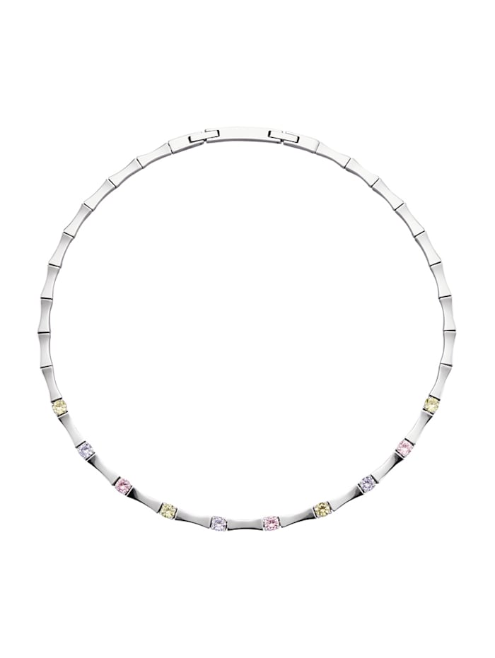 Image of Halskette, Edelstahl Magnetic Balance Silberfarben