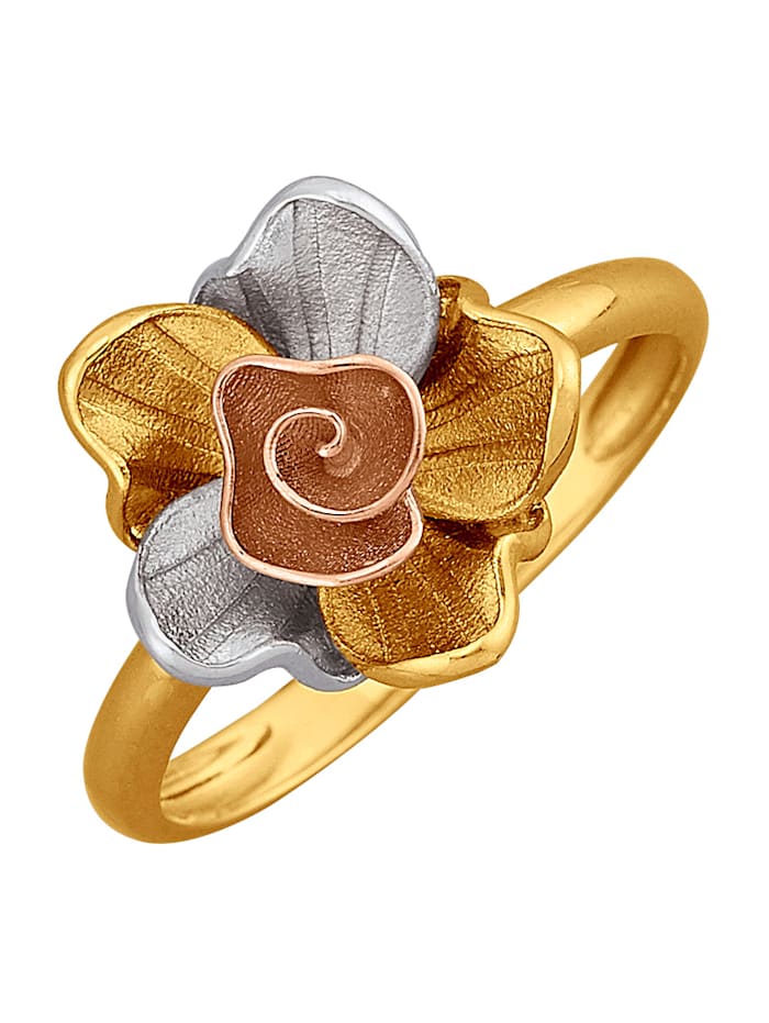 Image of Blüten-Ring Amara Gold Multicolor