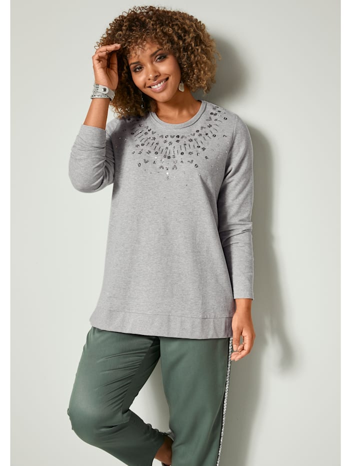 Sweat-shirt Angel of Style Gris clair