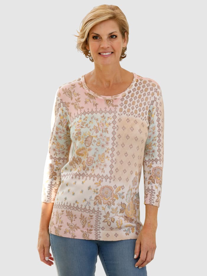 Image of Pullover Paola Mintgrün::Rosé::Sand::Taupe