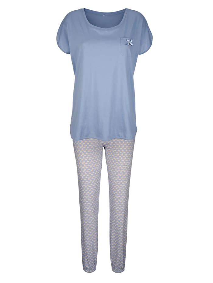 Pyjama Simone Bleu clair/écru/crème
