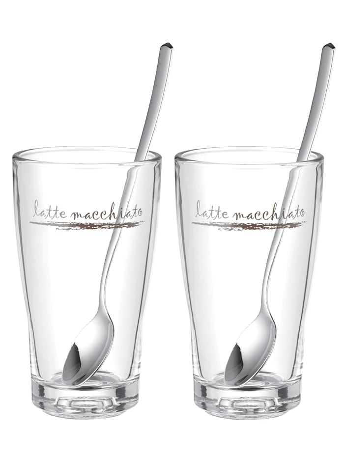 Image of 4tlg. Latte-Macchiato-Set 'Barista' WMF Ungefärbt