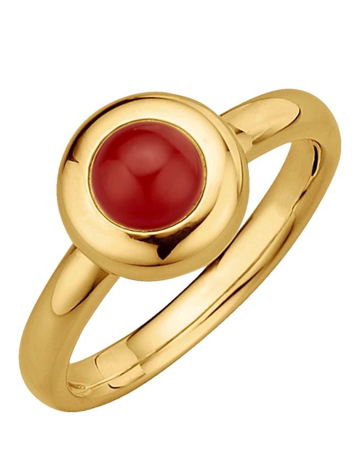 Image of Sternzeichen-Ring Widder Amara Highlights Rot