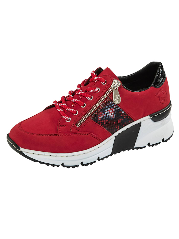 Rieker Sneaker in nubucklook Rood/Zwart online kopen