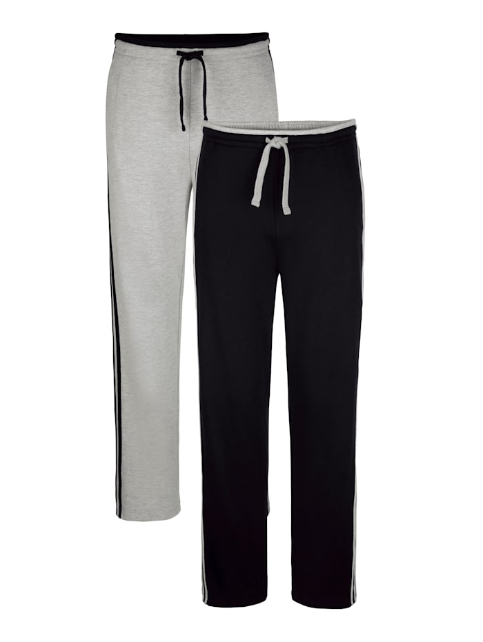 Pantalons de loisirs G Gregory Noir/gris chiné