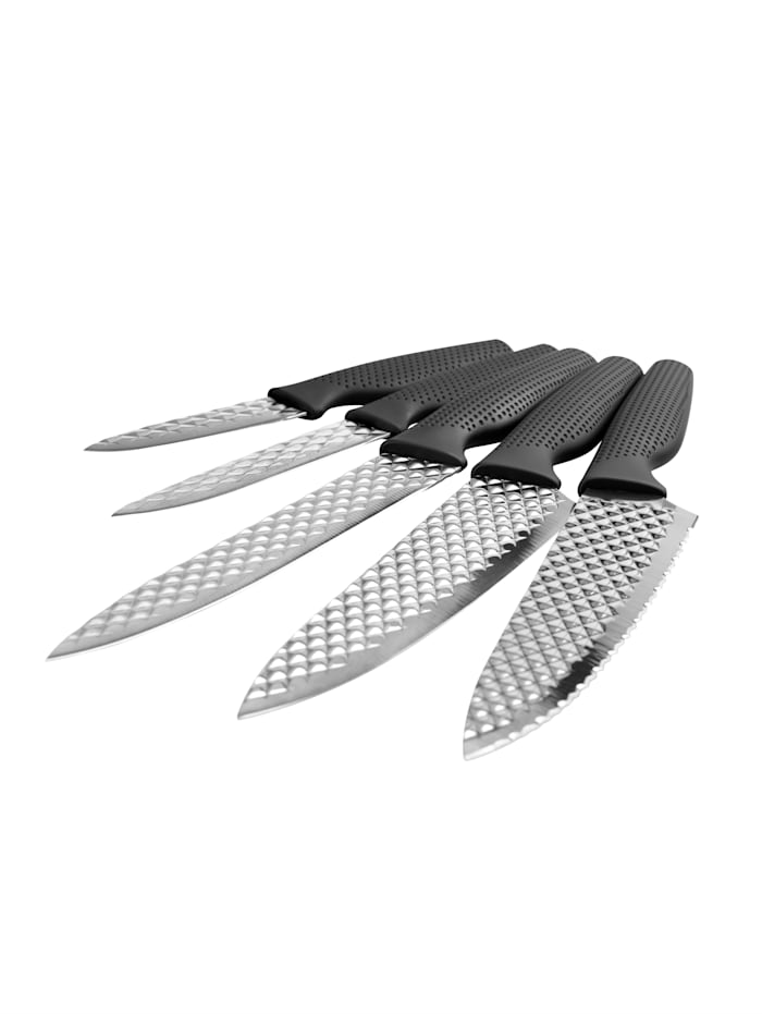 Lot de 5 couteaux 'Harry Blackstone AirBlade' MediaShop Noir/coloris argenté
