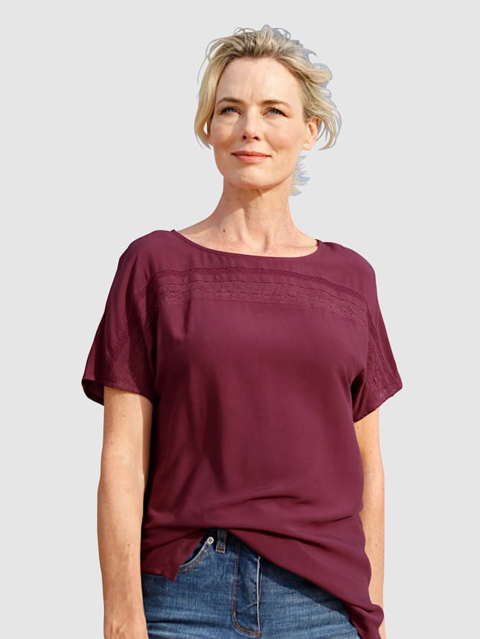 Image of Bluse Dress In Bordeaux
