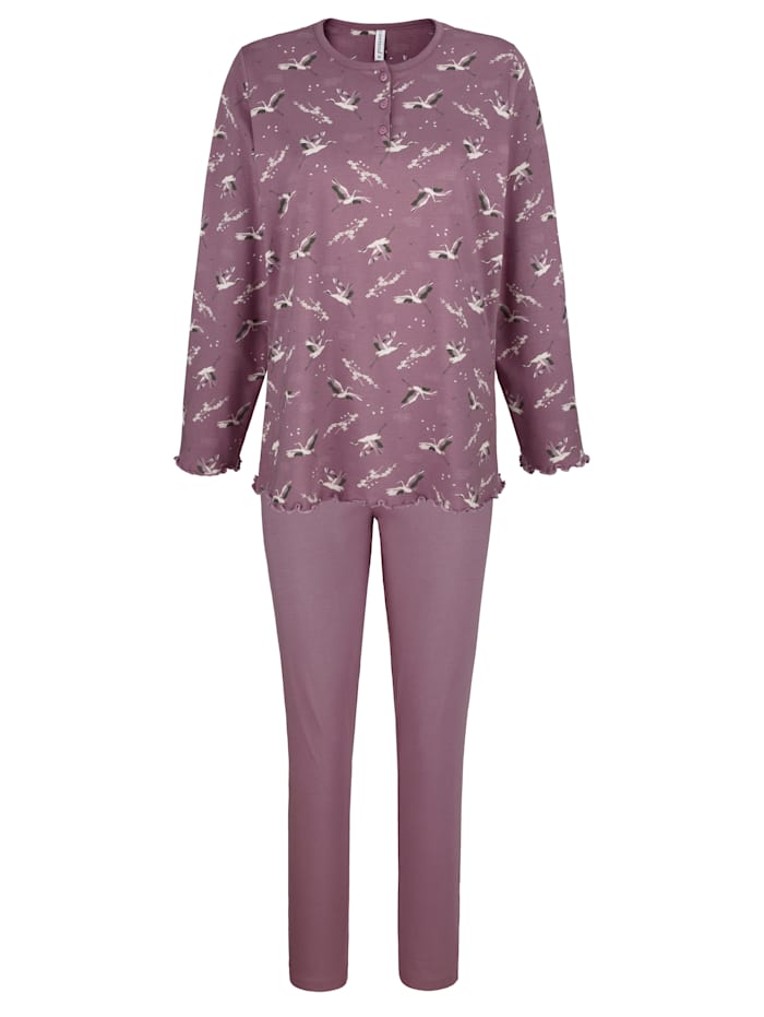 Pyjama Comtessa Bois de rose/écru/gris