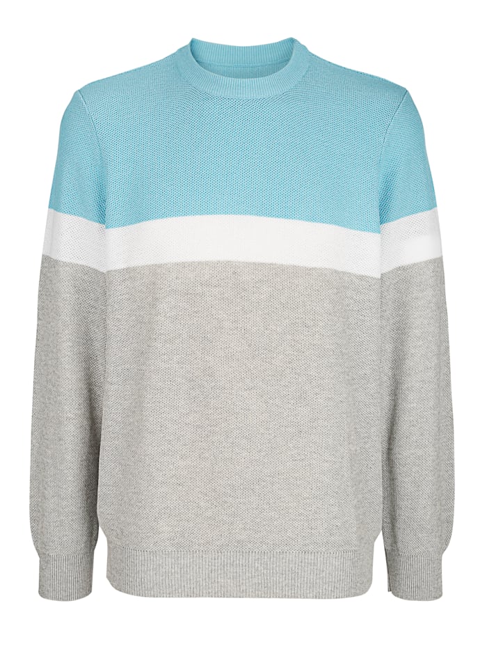 Pull-over Roger Kent Turquoise::Gris