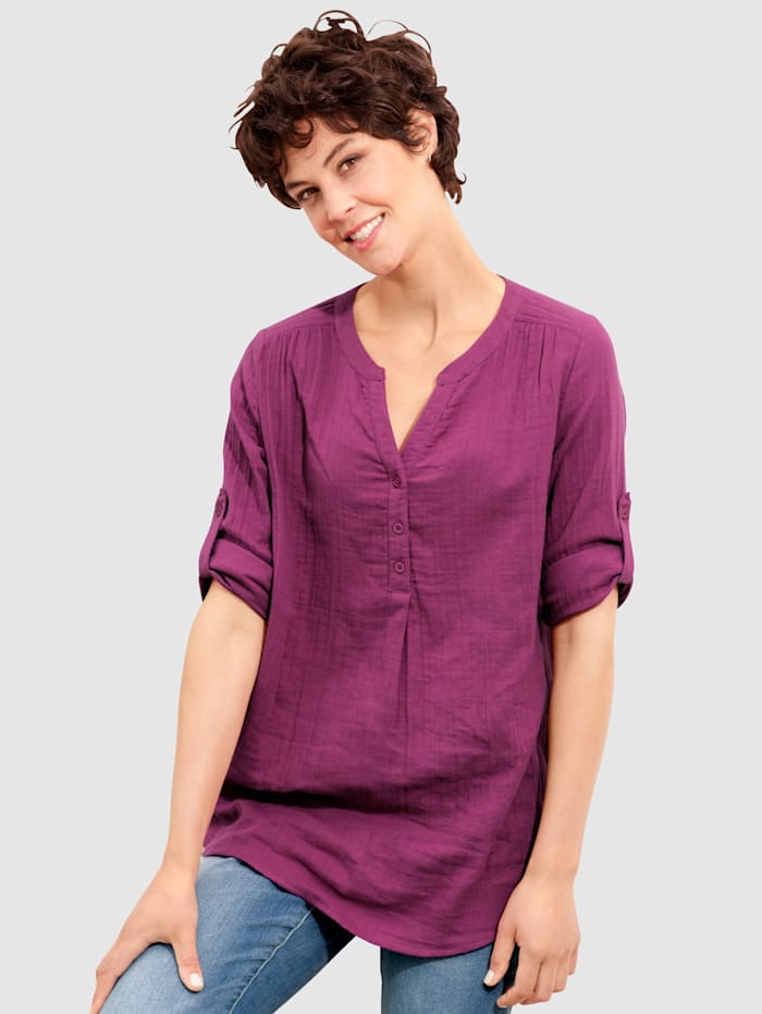 Image of Bluse Dress In Aubergine