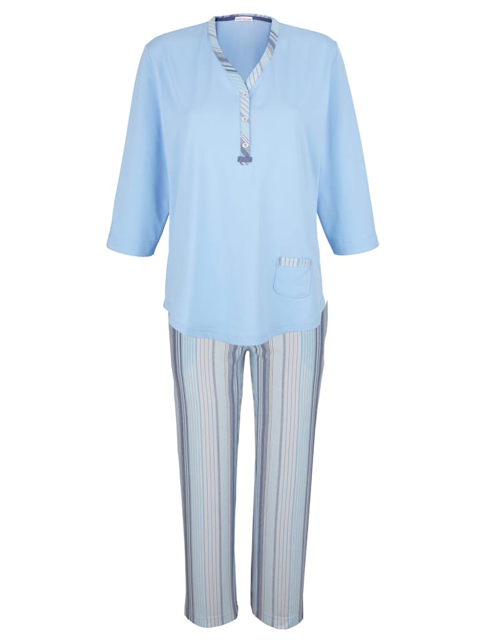 Pyjama Hajo Bleu clair/bleu jean