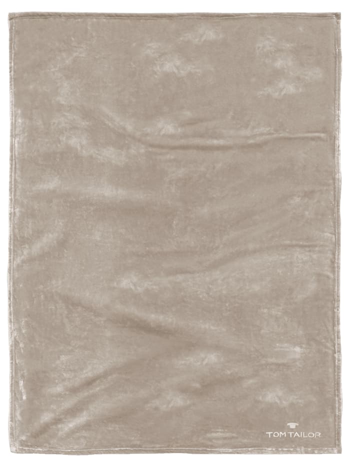 Image of Angorina-Fleece Decke Tom Tailor Taupe