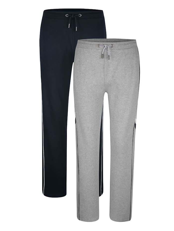 Pantalons de loisirs G Gregory Marine/gris chiné