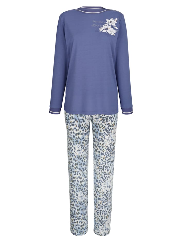 Pyjama MONA Bleu jean/écru/curry