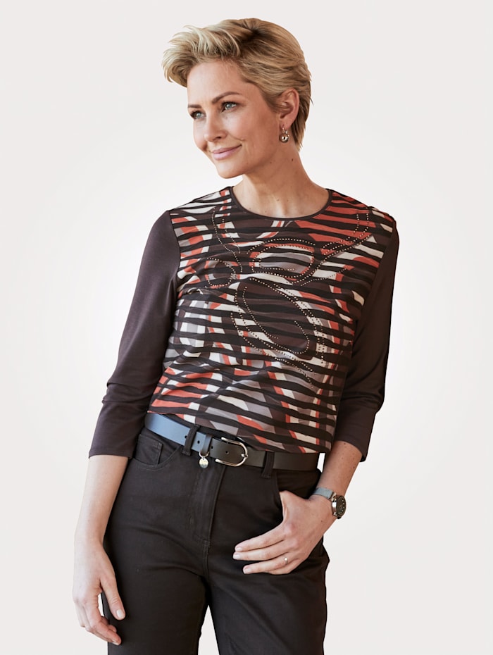Barbara Lebek Shirt van jersey Terracotta/Bruin online kopen