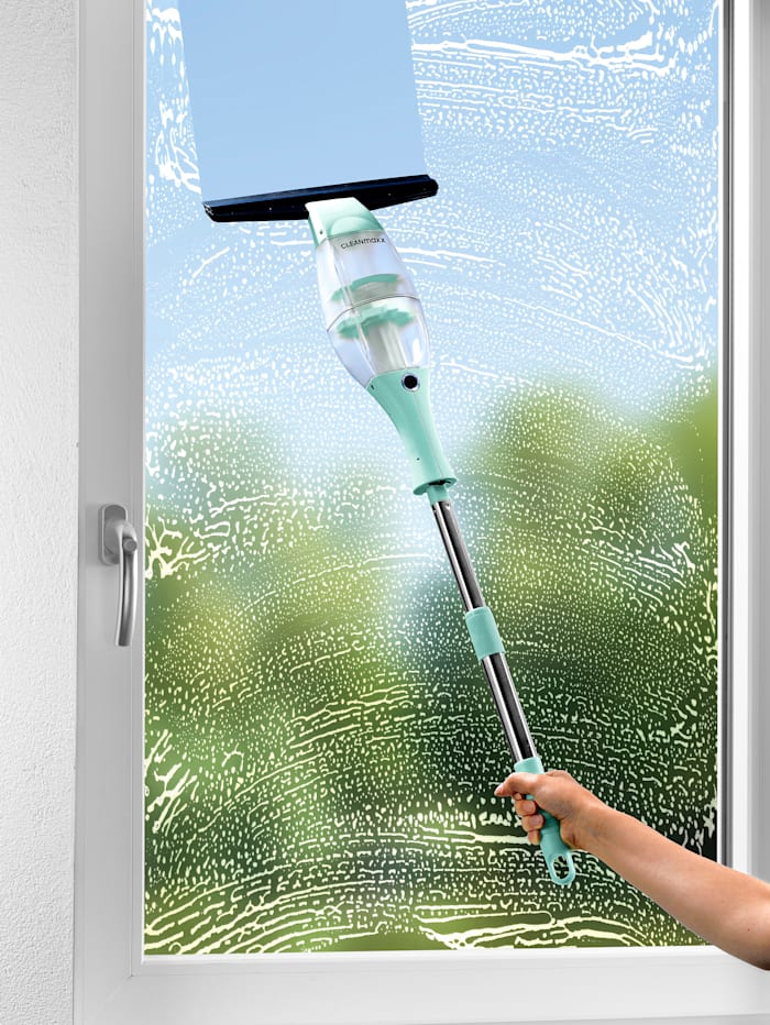 Image of CLEANmaxx Akku-Fensterreiniger mit praktischer Verlängerungsstange Cleanmaxx Mintgrün::Schwarz