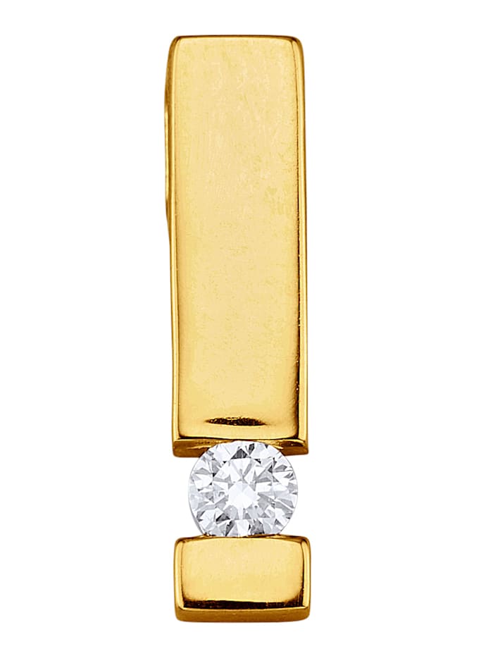 Image of Solitär-Anhänger Amara Diamant Weißgoldfarben