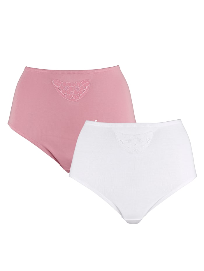 Culottes taille haute Harmony 1x blanc 1x rose