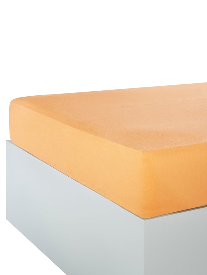 Image of Biber Spannbettlaken mit Sanforausrüstung Webschatz Orange